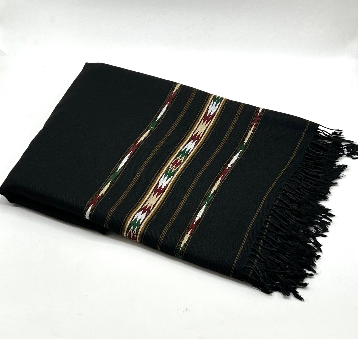 Angoora Wool Multi Flower Border Handwork