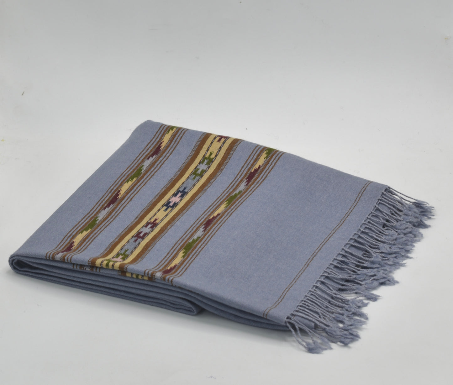 Fine Pashmina Multi Flower Border Shawl