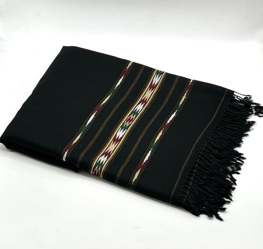 Angoora Wool Multi Flower Border Handwork