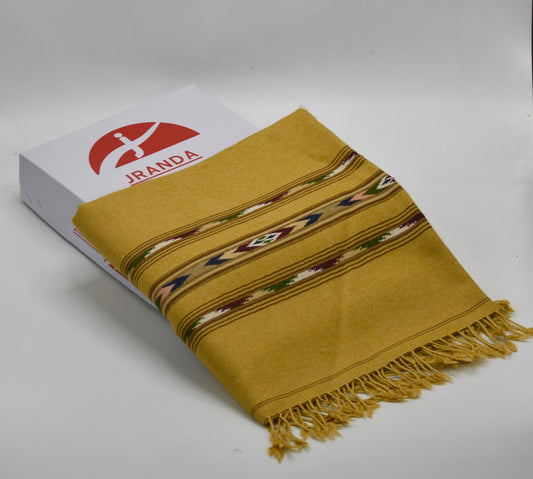 Fine Pashmina Multi Flower Border Handwork