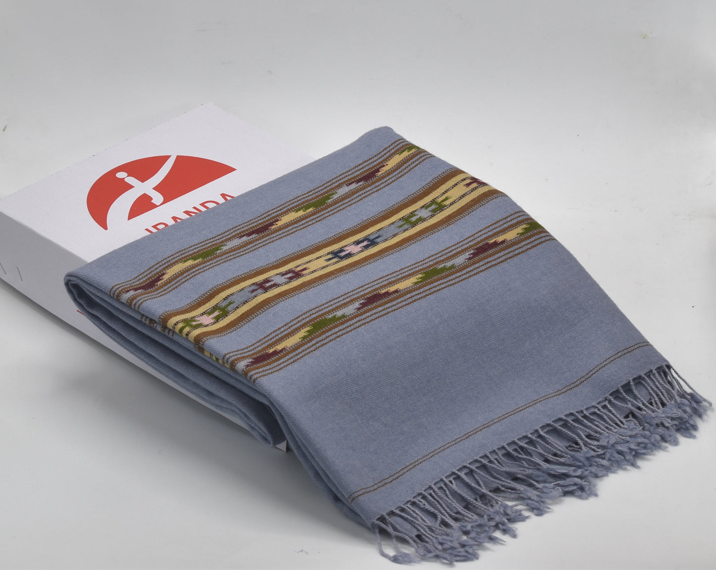 Fine Pashmina Multi Flower Border Shawl