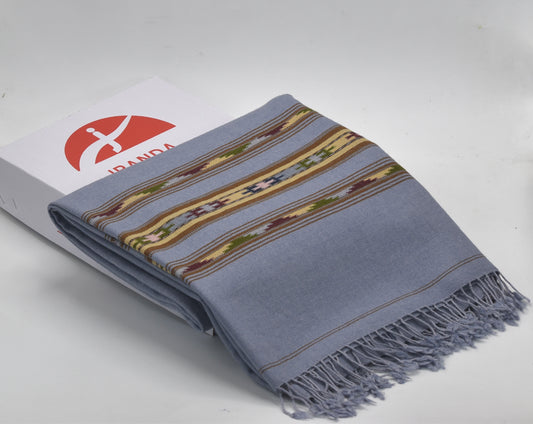 Fine Pashmina Multi Flower Border Shawl